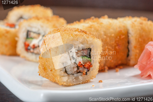 Image of sushi rolls