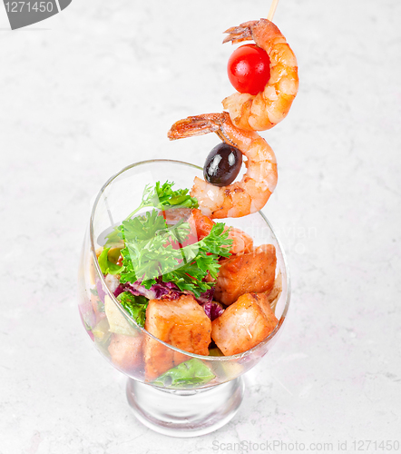 Image of Fried kebab of shrimps and fish