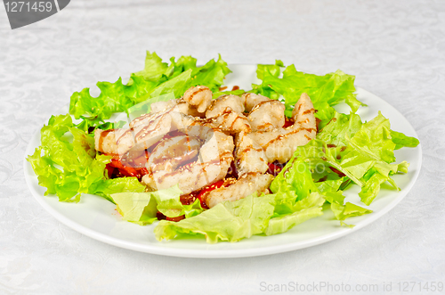 Image of Dish of roasted filet pikeperch
