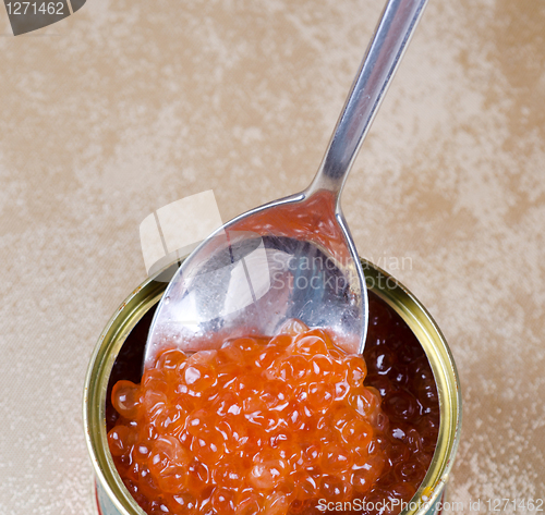 Image of Canned salmon red caviar