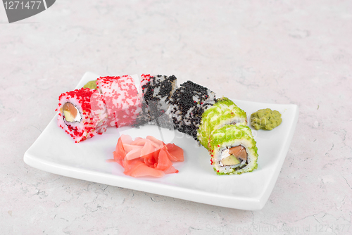 Image of sushi rolls