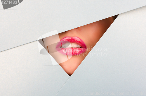 Image of Beautiful female lips