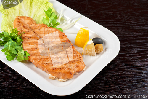 Image of Grilled salmon steak