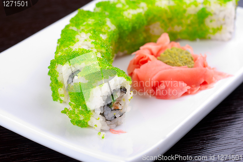 Image of sushi rolls