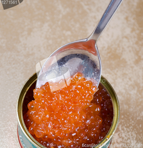 Image of Canned salmon red caviar