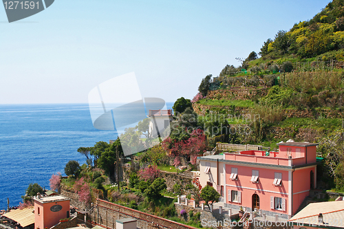 Image of Italy. Cinque Terre. Village of Riomaggiore