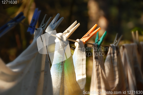 Image of Drying laundry line