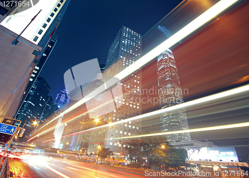 Image of Urban night traffics view in dusk