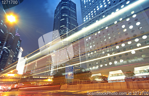 Image of night traffic lights