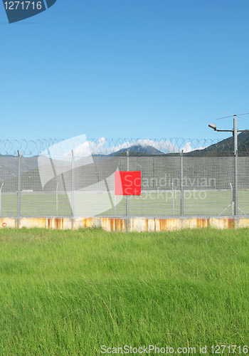 Image of metal fence in the nature