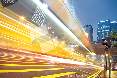 Image of night traffic lights