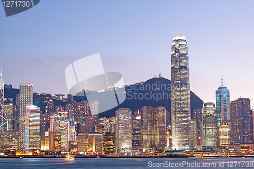 Image of Magic hour of Victoria harbour, Hong Kong 