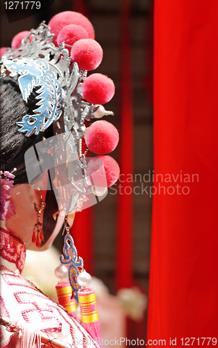 Image of chinese dummy opera, looking after the stage