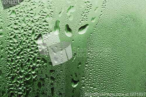 Image of green water drop texture