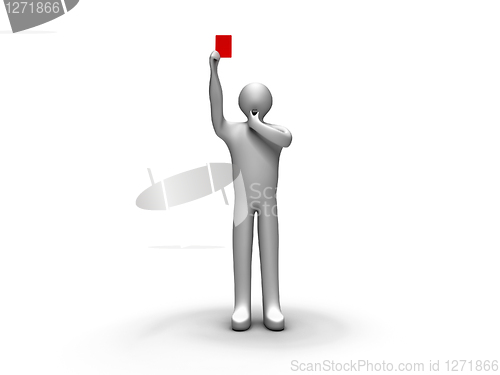 Image of Referee showing Red Card