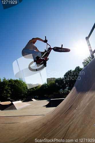 Image of BMX Bike Stunt bar spin