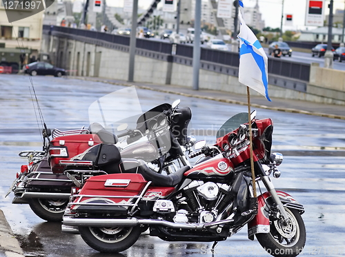 Image of motorcycles to marine flag