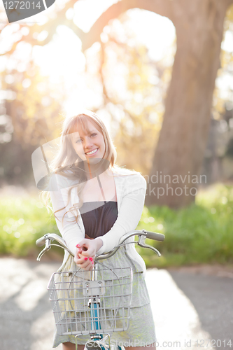 Image of Beautiful Caucasian woman outdoor