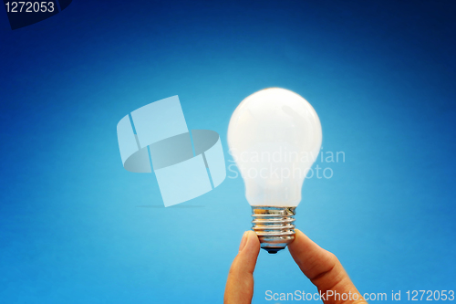 Image of Background with lit lightbulb