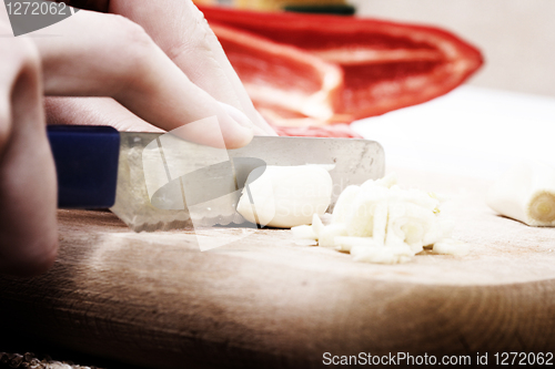 Image of Chopping vegetables