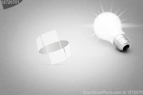 Image of Background with lit lightbulb