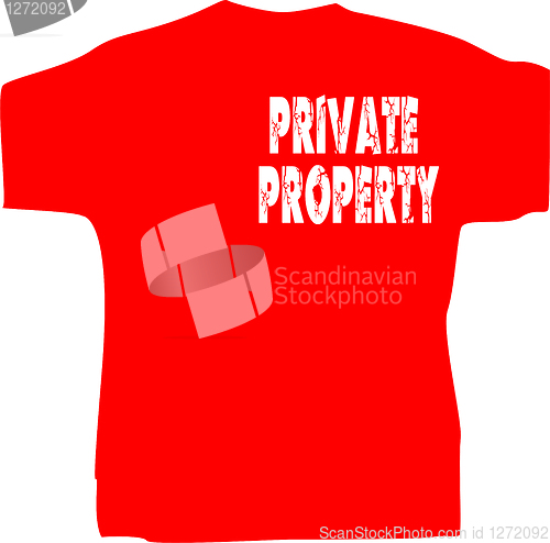 Image of red t shirt design isolated on white