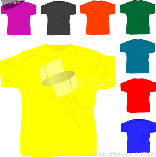 Image of set of men's T-shirt isolated