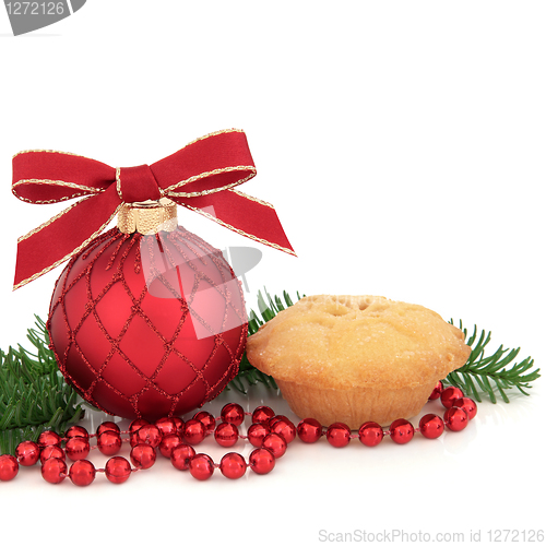 Image of Christmas Bauble and Mince Pie 