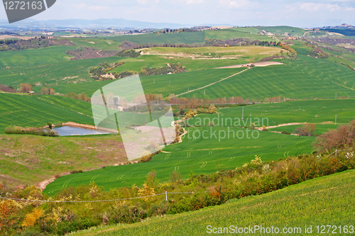 Image of Italy. Val D'Orcia valley. Tuscany landscape
