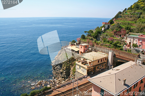 Image of Italy. Cinque Terre. Village of Riomaggiore