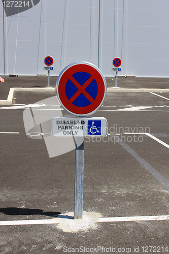 Image of disabled parking only