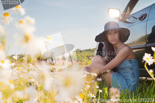 Image of Beautiful brunette woman