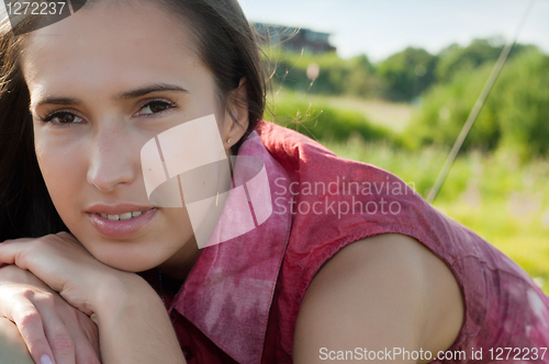 Image of Beautiful brunette woman