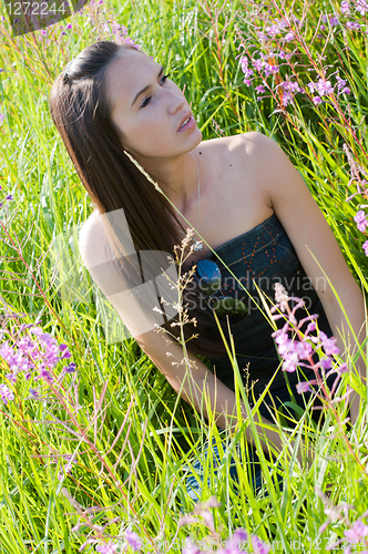 Image of Beautiful brunette woman