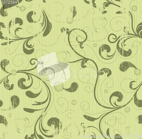 Image of Grunge floral seamless wallpaper