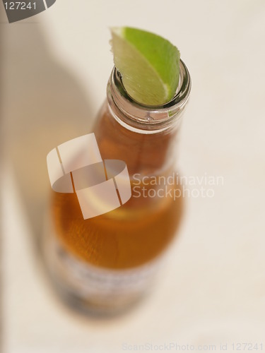 Image of Cold beer with lime
