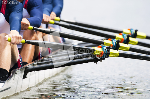 Image of Close up of men's rowing team