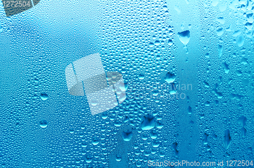 Image of blue water drop texture