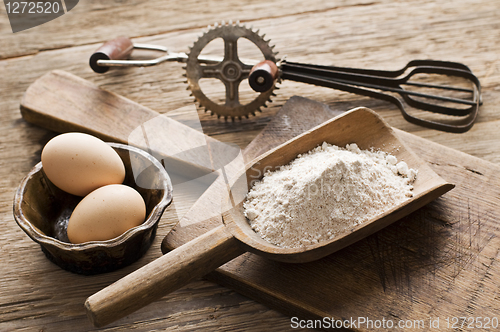 Image of Flour and eggs