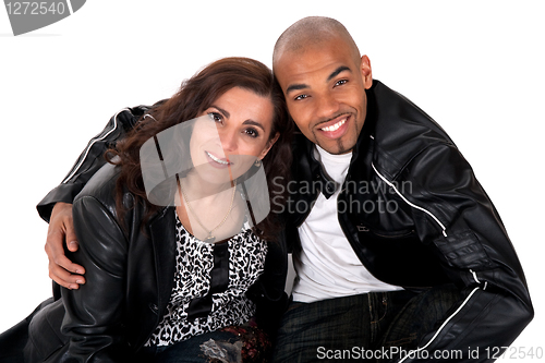 Image of Happy multicultural couple