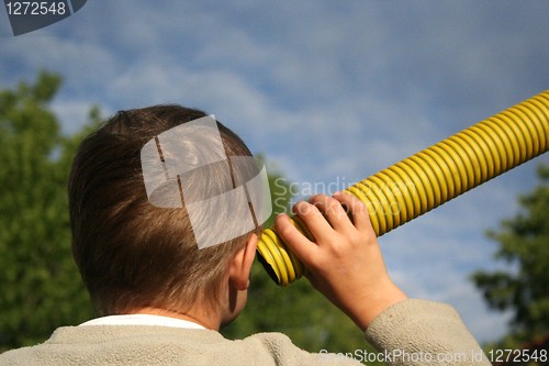 Image of Listening Boy