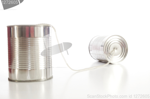 Image of tin or can telephone