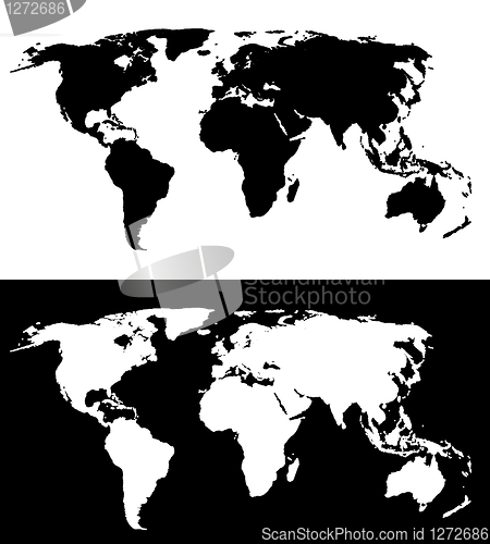 Image of world map isolated