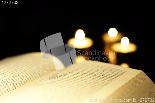 Image of book and copyspace