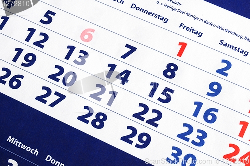 Image of calendar