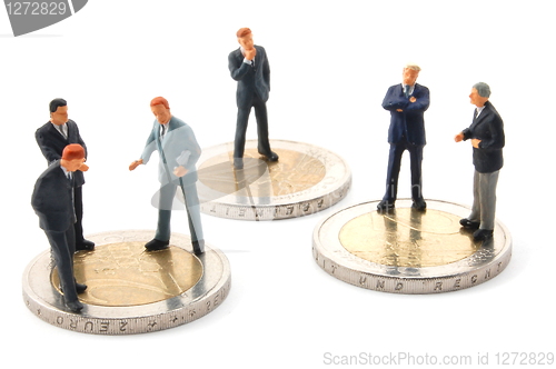 Image of business man and money isolated 