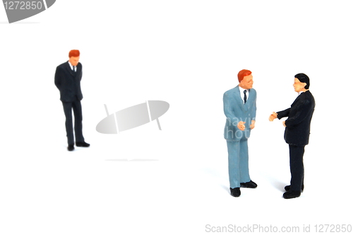 Image of business people on white background