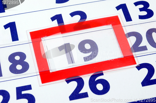 Image of  calendar day 19