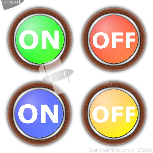 Image of on and off button collection