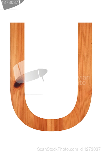 Image of wood alphabet U